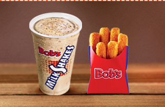 MILK SHAKE 300 ML + 6 FRANLITOS E COMPRE 1 BIG BOB PICANHA M OU 1 BIG BOB BACON M OU 1 BIG BOB PICANTE M