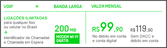 CELULAR PÓS + BANDA LARGA + TV + TELEFONE FIXO
